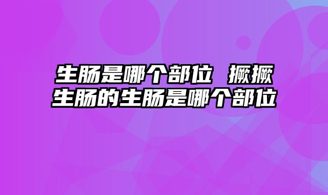 生肠是哪个部位 撅撅生肠的生肠是哪个部位