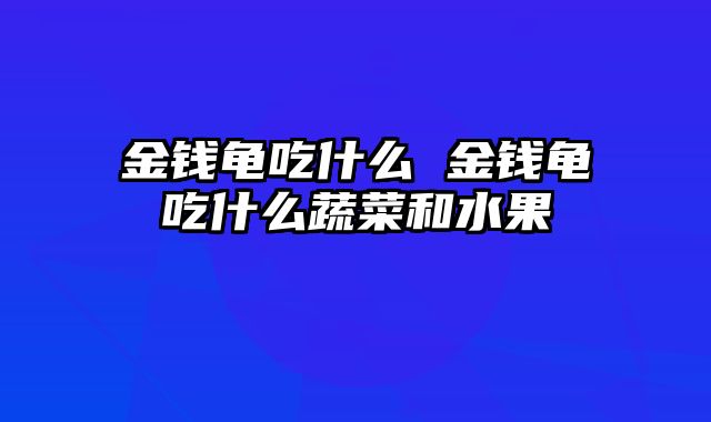 金钱龟吃什么 金钱龟吃什么蔬菜和水果
