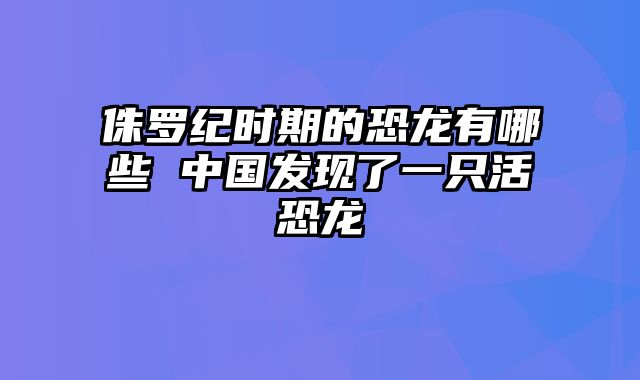 侏罗纪时期的恐龙有哪些 中国发现了一只活恐龙
