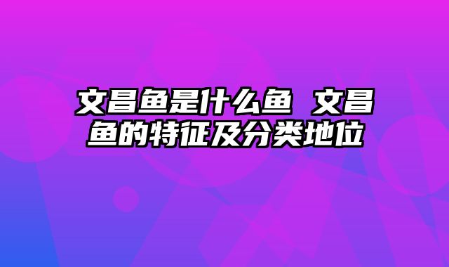 文昌鱼是什么鱼 文昌鱼的特征及分类地位