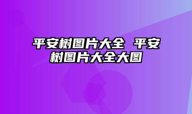 平安树图片大全 平安树图片大全大图