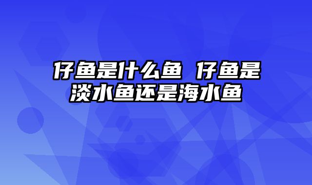 仔鱼是什么鱼 仔鱼是淡水鱼还是海水鱼