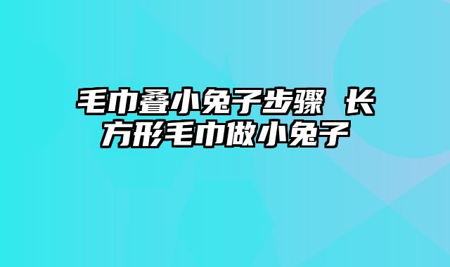 毛巾叠小兔子步骤 长方形毛巾做小兔子