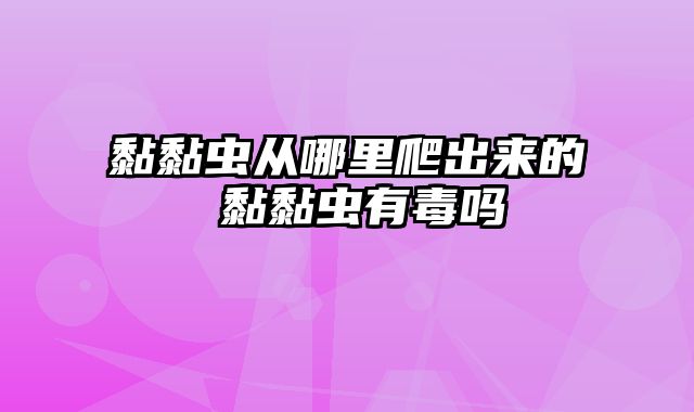 黏黏虫从哪里爬出来的 黏黏虫有毒吗