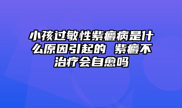 小孩过敏性紫癜病是什么原因引起的 紫癜不治疗会自愈吗
