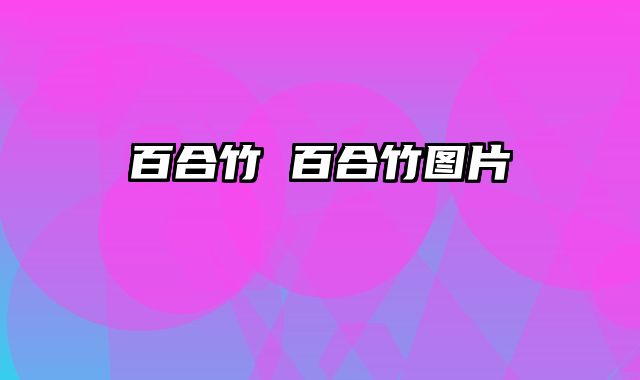 百合竹 百合竹图片