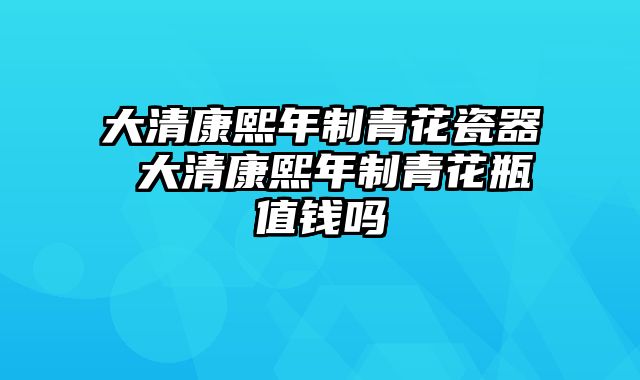 大清康熙年制青花瓷器 大清康熙年制青花瓶值钱吗