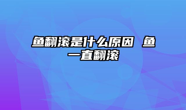 鱼翻滚是什么原因 鱼一直翻滚