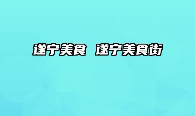 遂宁美食 遂宁美食街