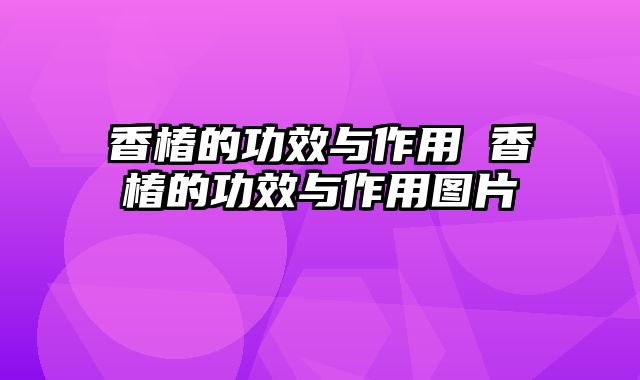 香椿的功效与作用 香椿的功效与作用图片