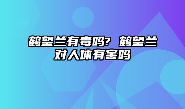 鹤望兰有毒吗? 鹤望兰对人体有害吗