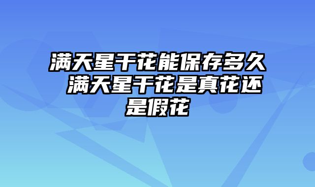 满天星干花能保存多久 满天星干花是真花还是假花