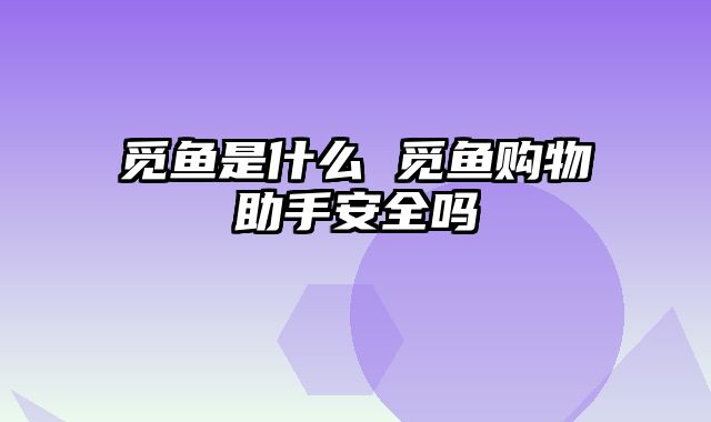 觅鱼是什么 觅鱼购物助手安全吗