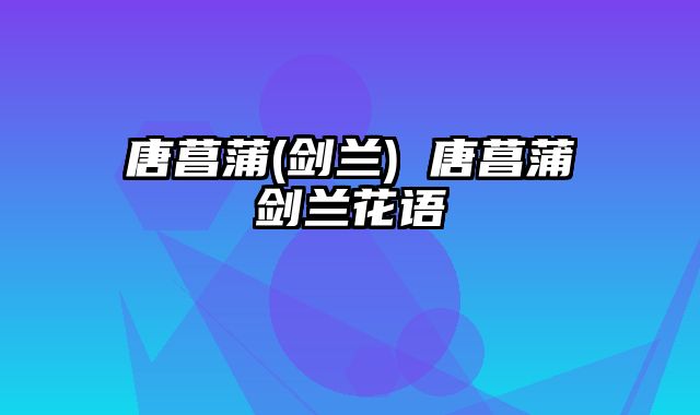 唐菖蒲(剑兰) 唐菖蒲剑兰花语