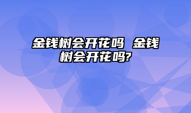 金钱树会开花吗 金钱树会开花吗?