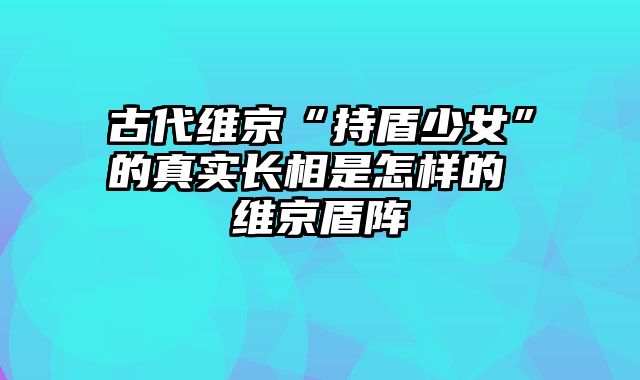 古代维京“持盾少女”的真实长相是怎样的 维京盾阵