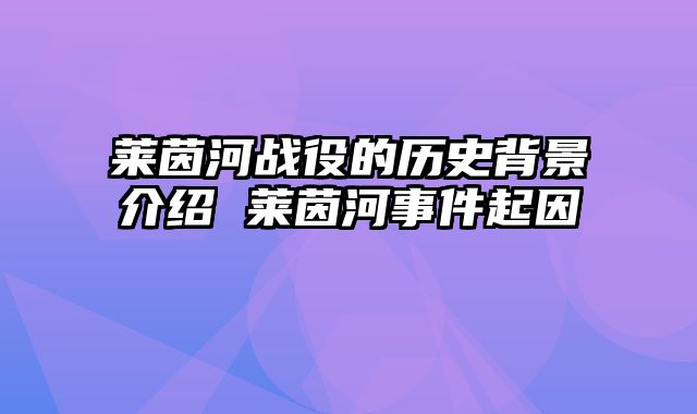 莱茵河战役的历史背景介绍 莱茵河事件起因