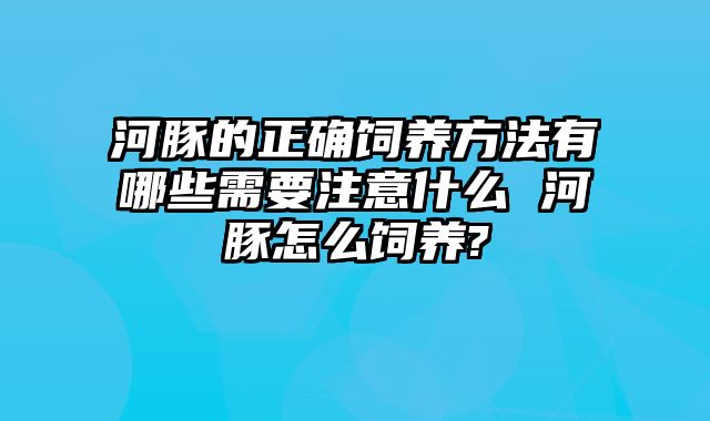 河豚的正确饲养方法有哪些需要注意什么 河豚怎么饲养?
