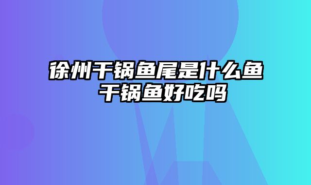 徐州干锅鱼尾是什么鱼 干锅鱼好吃吗