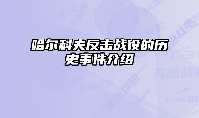 哈尔科夫反击战役的历史事件介绍