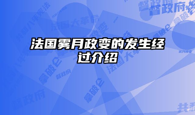 法国雾月政变的发生经过介绍