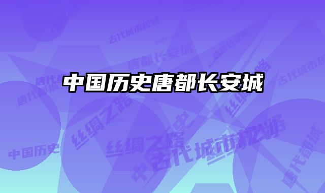 中国历史唐都长安城