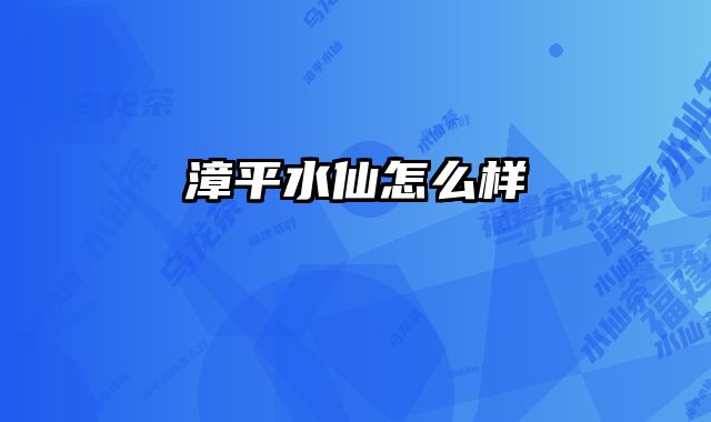 漳平水仙怎么样