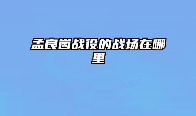 孟良崮战役的战场在哪里