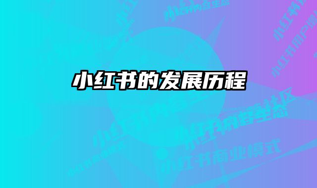 小红书的发展历程
