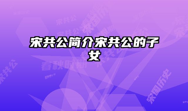 宋共公简介宋共公的子女