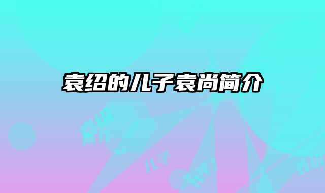 袁绍的儿子袁尚简介