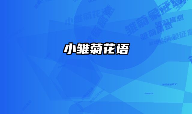 小雏菊花语 