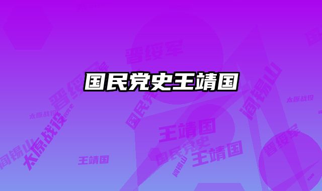 国民党史王靖国 