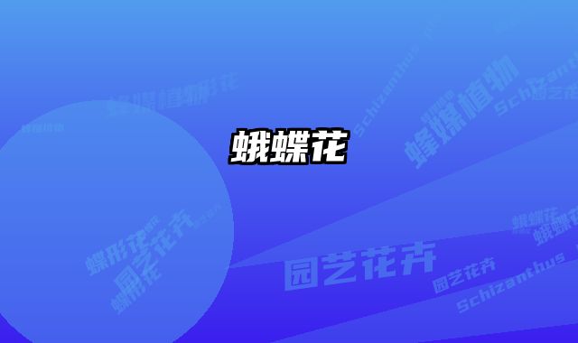 蛾蝶花 
