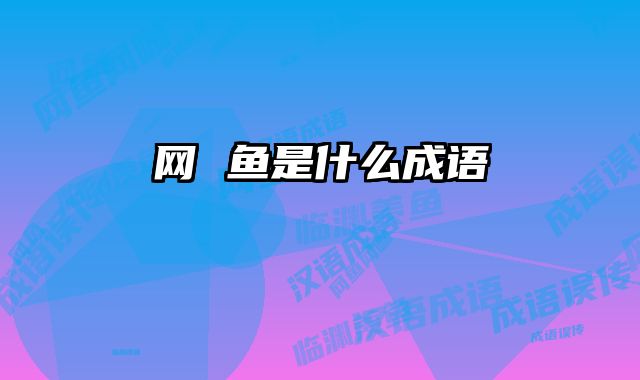 网 鱼是什么成语 